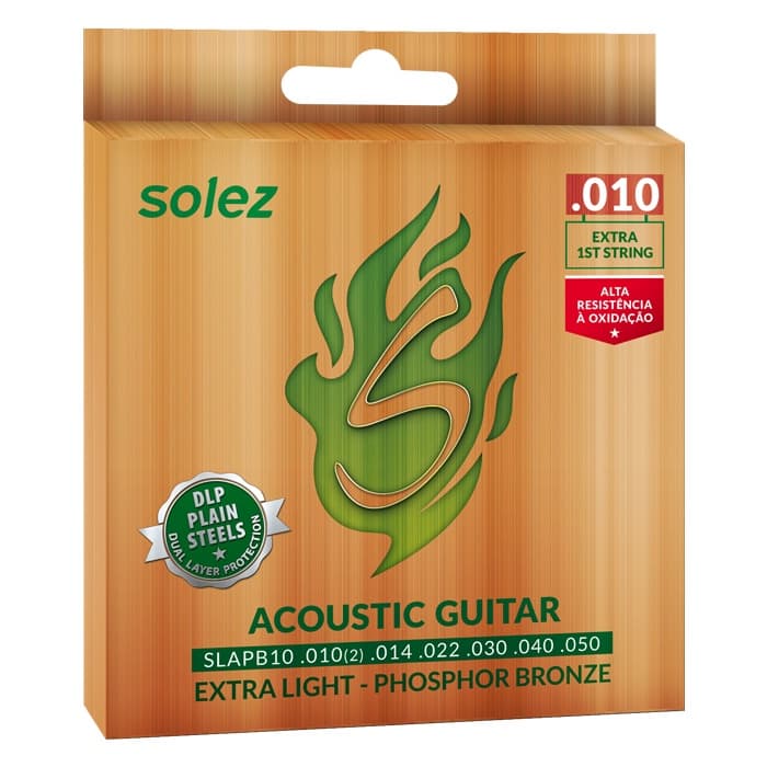 Encordoamento Violão Aço Solez 0.010 Slapb10.