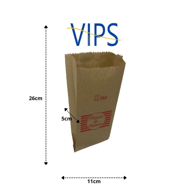 Saco de Papel Semi Kraft 100 unidades - 1KG