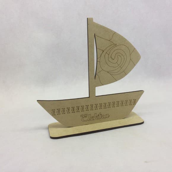 KIT 10 Centro de mesa Barco Moana mdf