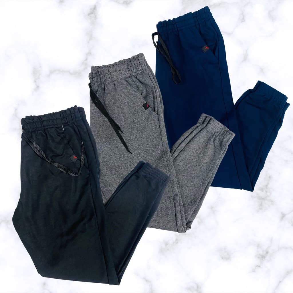 Kit 2 Calça Moletom Masculina com Elastano Masculino Slim