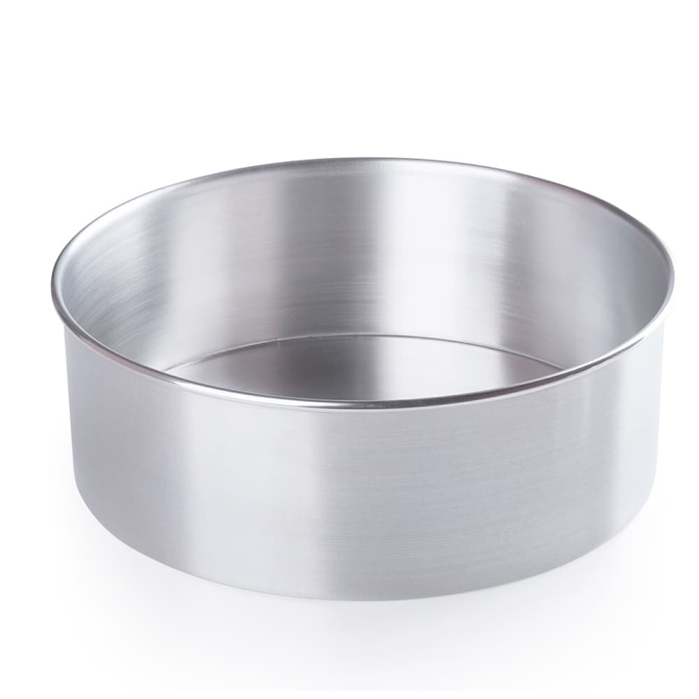 Forma Reta Redonda 20 x 10 cm alum. fundo fixo para bolos