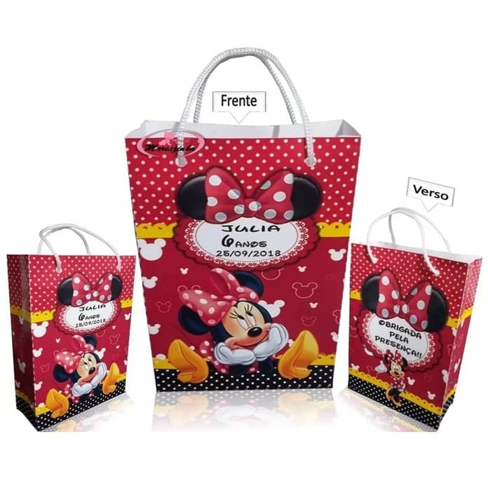 Sacolinhas Surpresa Personalizadas Minie Vermelha!