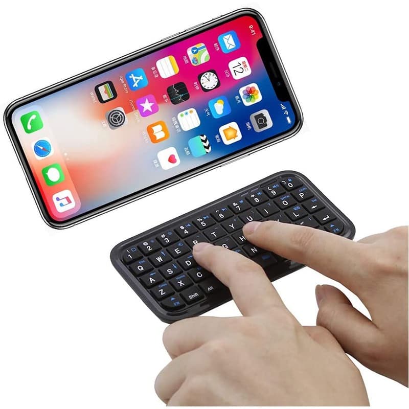 Teclado Bluetooth Sem Fio JOMAA Slim Mini Teclado Portátil Recarregável para Mac, iPad, Tablets e Smartphones