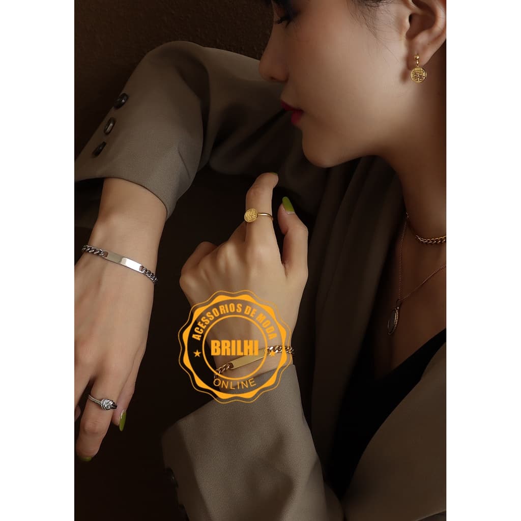 Pulseira Masculina/Feminina Fina Aço Inox Legítimo Cirúrgico Prata