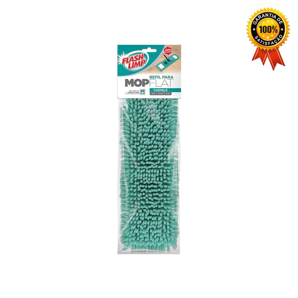 Refil Microfibra Para Mop Flat Chenile Compativel Ref.: MOP7633, Mop767 Flash Limp