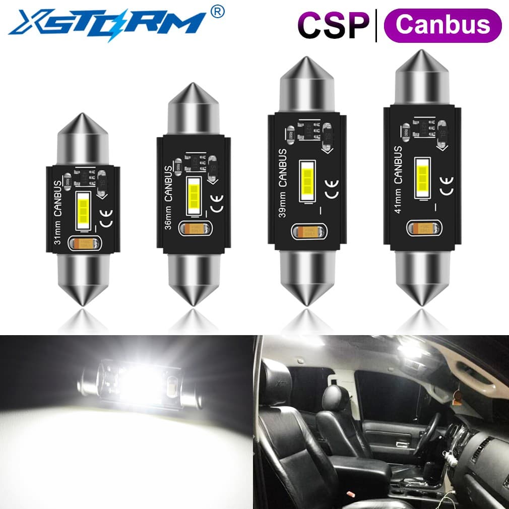 C5w led lâmpada canbus c10w festão led 31mm 36mm 39mm 41mm interior do carro luz dome leitura da lâmpada auto branco 12v