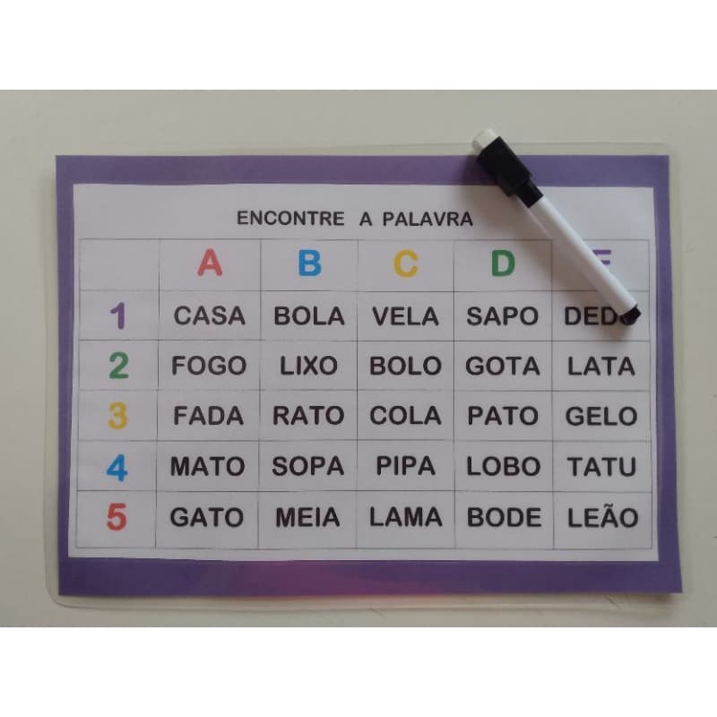 Encontre a palavra Material Pedagógico jogo pedagógico