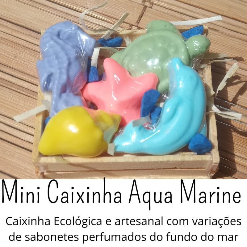 Mini Caixinha AquaMarine Atacado 35 Unidades - Saboaria Sálvia