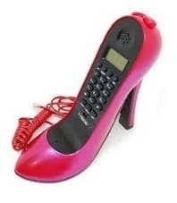 Enfeite Telefone Sapato Vermelho Identificador de Chamadas