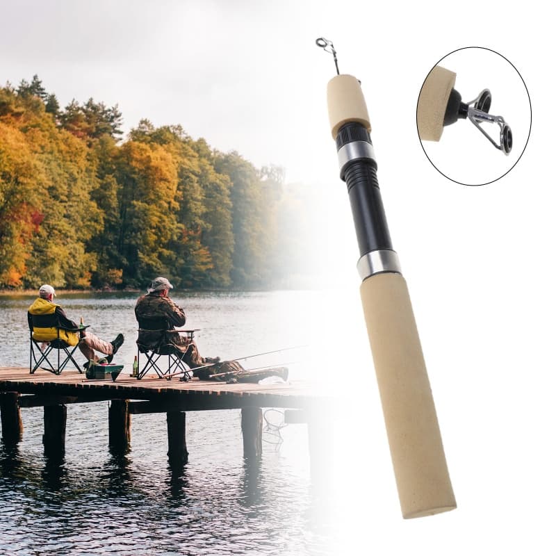 Vara De Pesca No Gelo , Iscas , Equipamento Pequeno Fundição Giratória Para Entusiastas Da