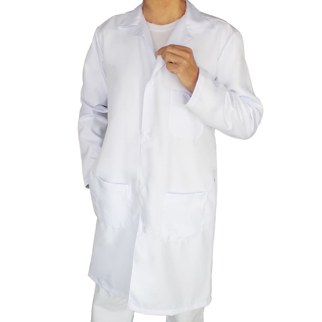 Jaleco Branco UNISSEX 100% Algodão Manga Longa