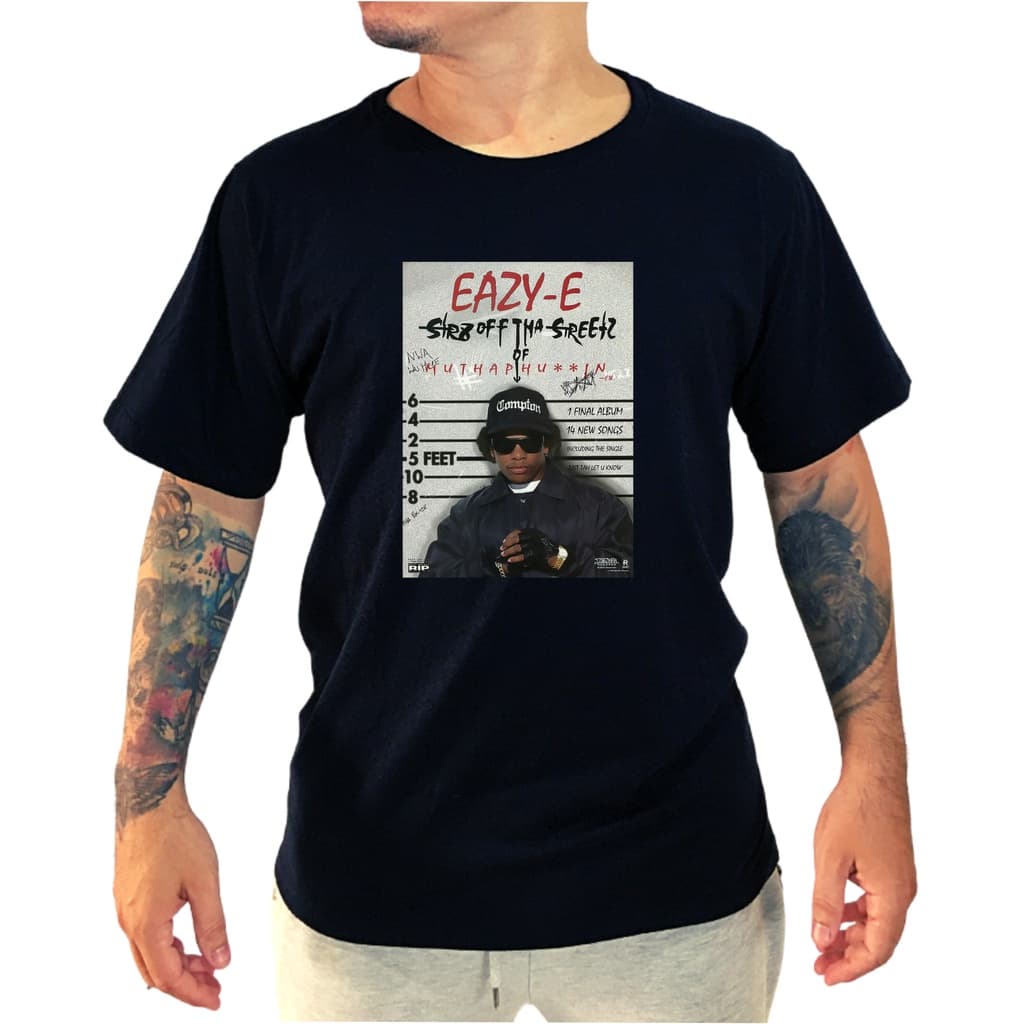 Camiseta Camisa Compton Eazy E Nwa Gangsta Rap Anos 90 Malha Premium Algodão 30,1