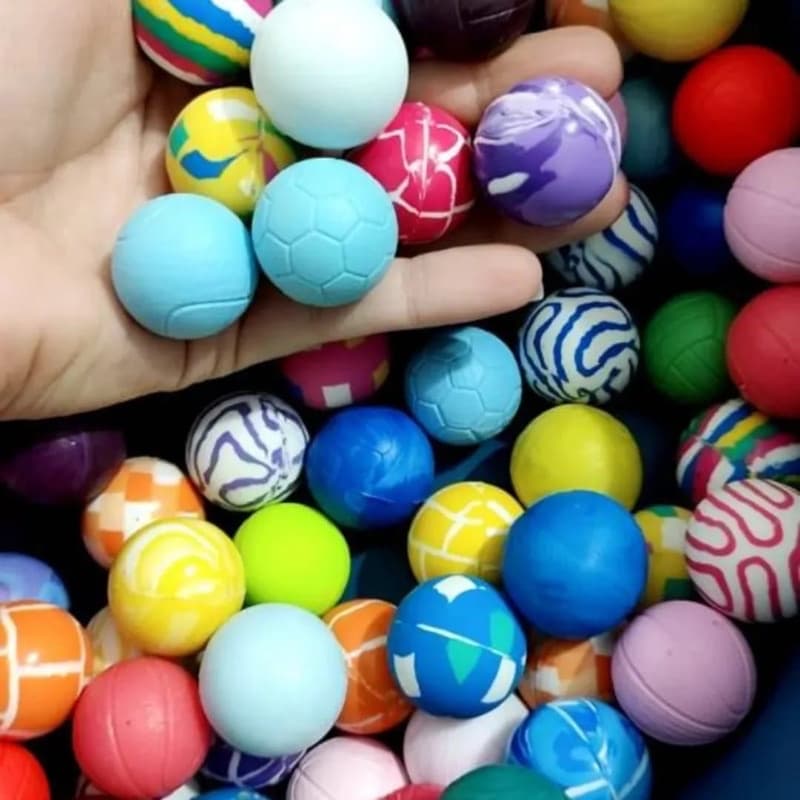 Kit 500un. bolinha pula pula 27mm multicoloridas.(fotos reais)