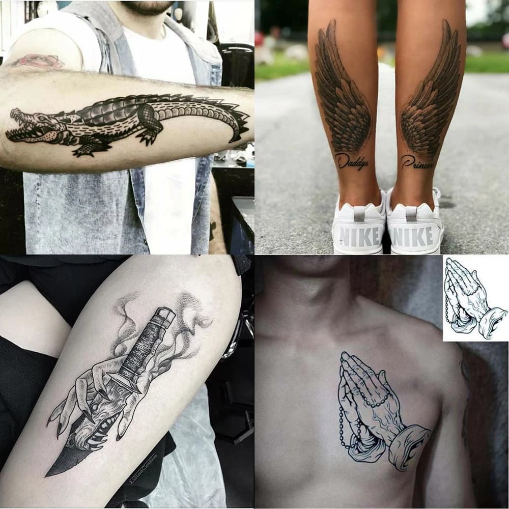 Tatuagem Temporária Adesiva Desenhos Artísticos Extrema Qualidade Tamanho Médio Envio Imediato