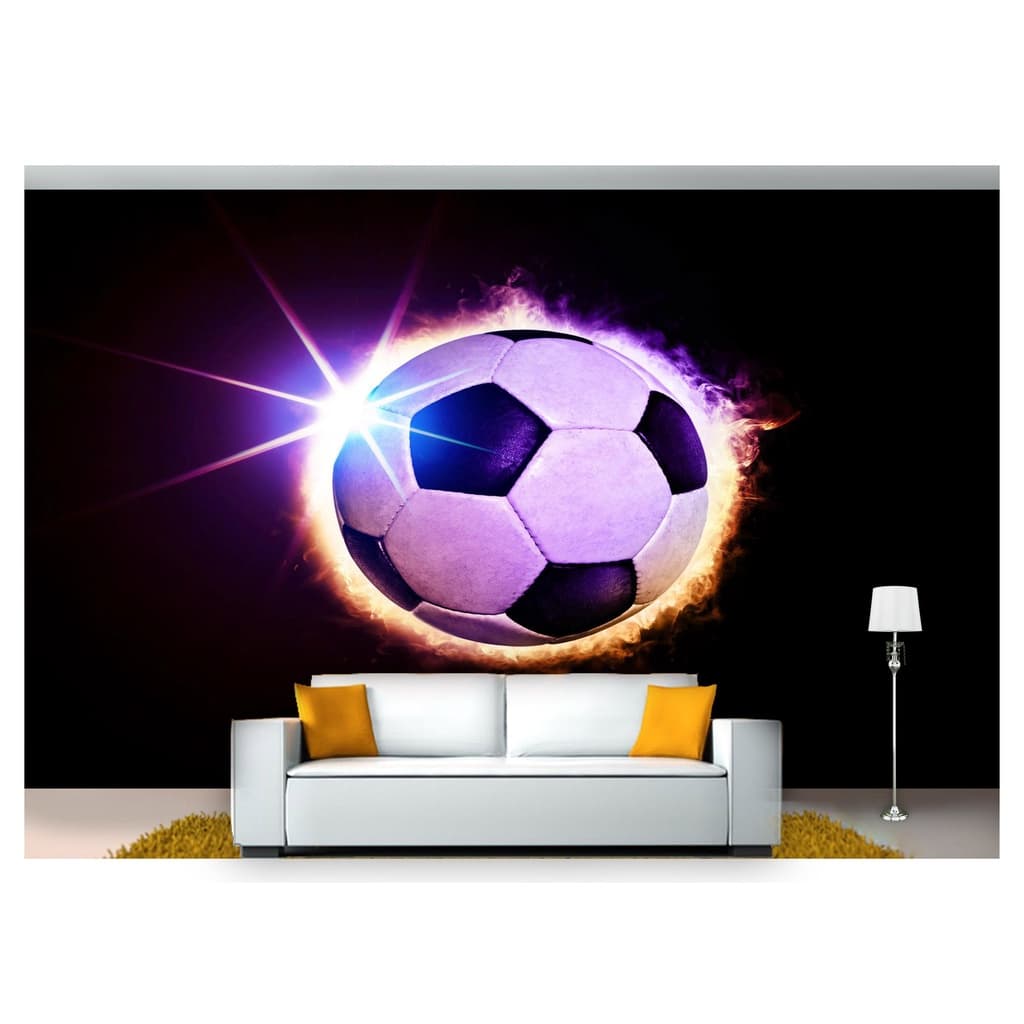 papel de parede Esportes Futebol Bola Campo 3D 10m² SPT02