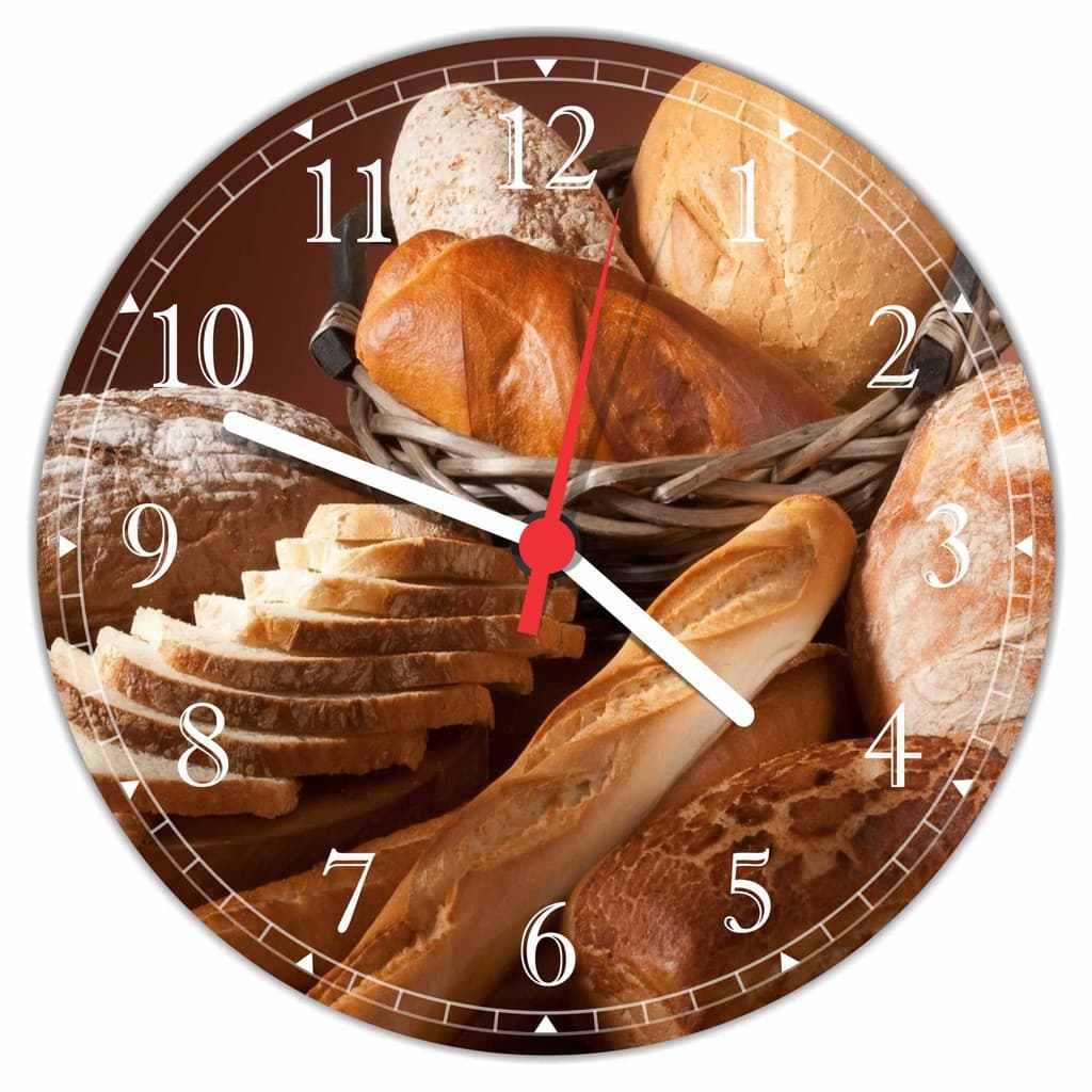 Relógio De Parede Padarias Cafeterias Bolos Pães Gourmet Decorações Quartz T003