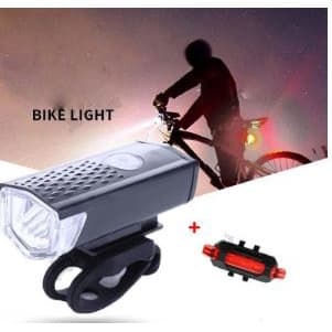 Lanterna Bike Farol Bike Luz Usb Recarregável Ciclismo Sinalizador Traseira