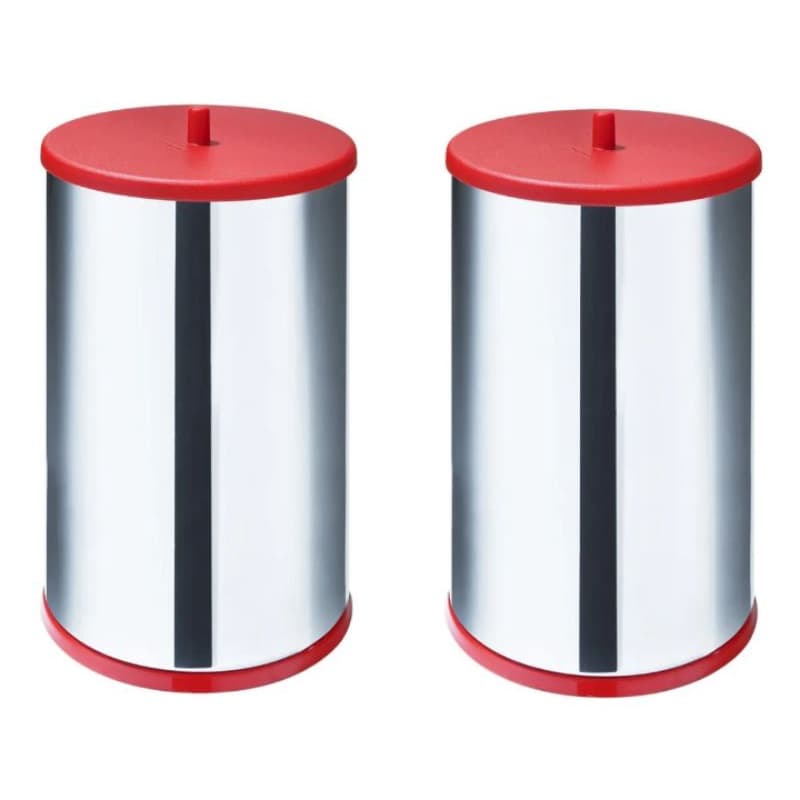 Lixeira Em  Aço Inox 6,3 Litros Tampa Em Pino Colorida Duas Peças Martinazzo
