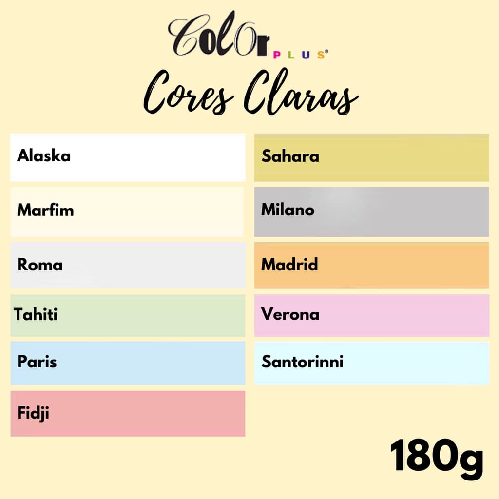 Papel Color Plus 180g Cores Claras 9 Fls A4 Verona Rosa Bebê Santorini Azul Alaska Branco etc