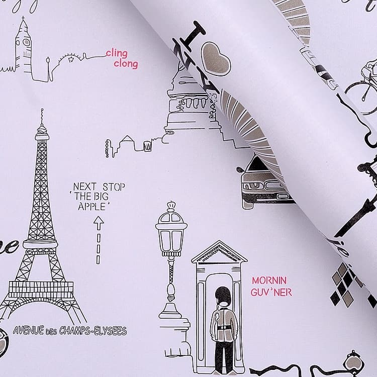 Papel de Parede Adesivo Quarto Torre Eiffel 1253