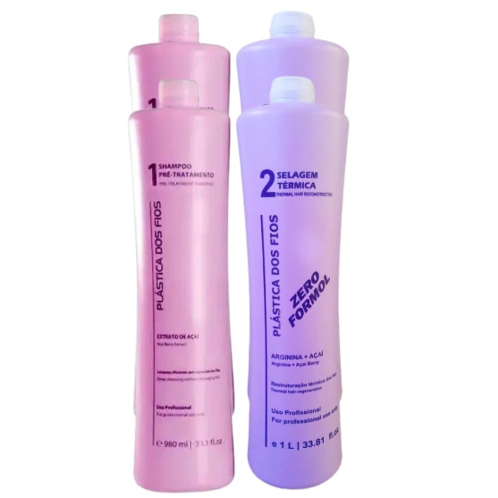 2 p1 shampoo anti residuo Plástica dos fios+2 p2 plástica dos fios orgânica