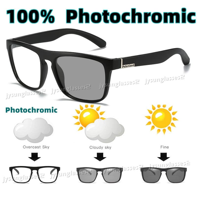 Óculos De Sol 100 % Fotocrômicos Antiluz Azul Aviação Para Homens Dirigindo UV400