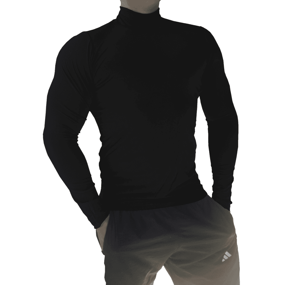 Camiseta Masculina Gola Alta Manga Longa