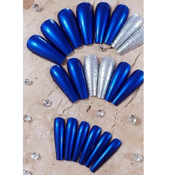 Unhas Postiças Decoradas Kit com 20 Unhas