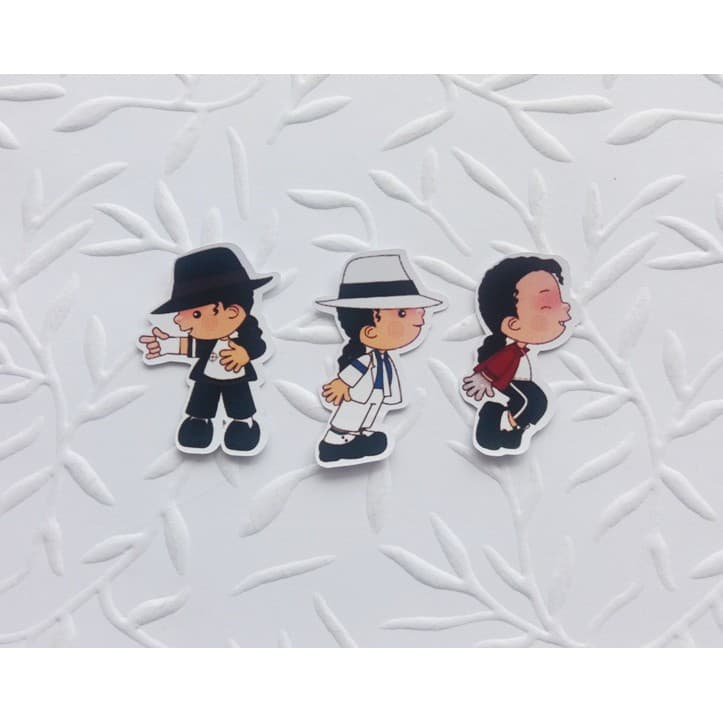 100 apliques ou tags de 3cm para decorar forminhas, toppers ou collherzinhas no tema michael jackson cute recortes
