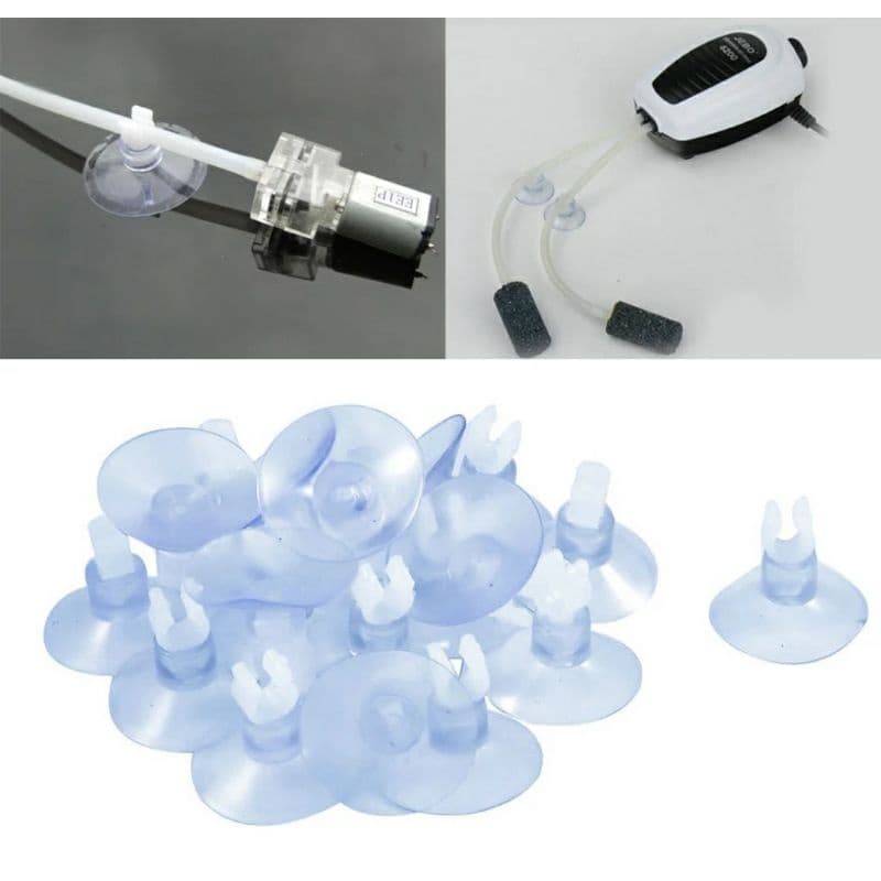 Ventosa com Clip Para Mangueira de Ar 4mm ou Co2 Para Aquários