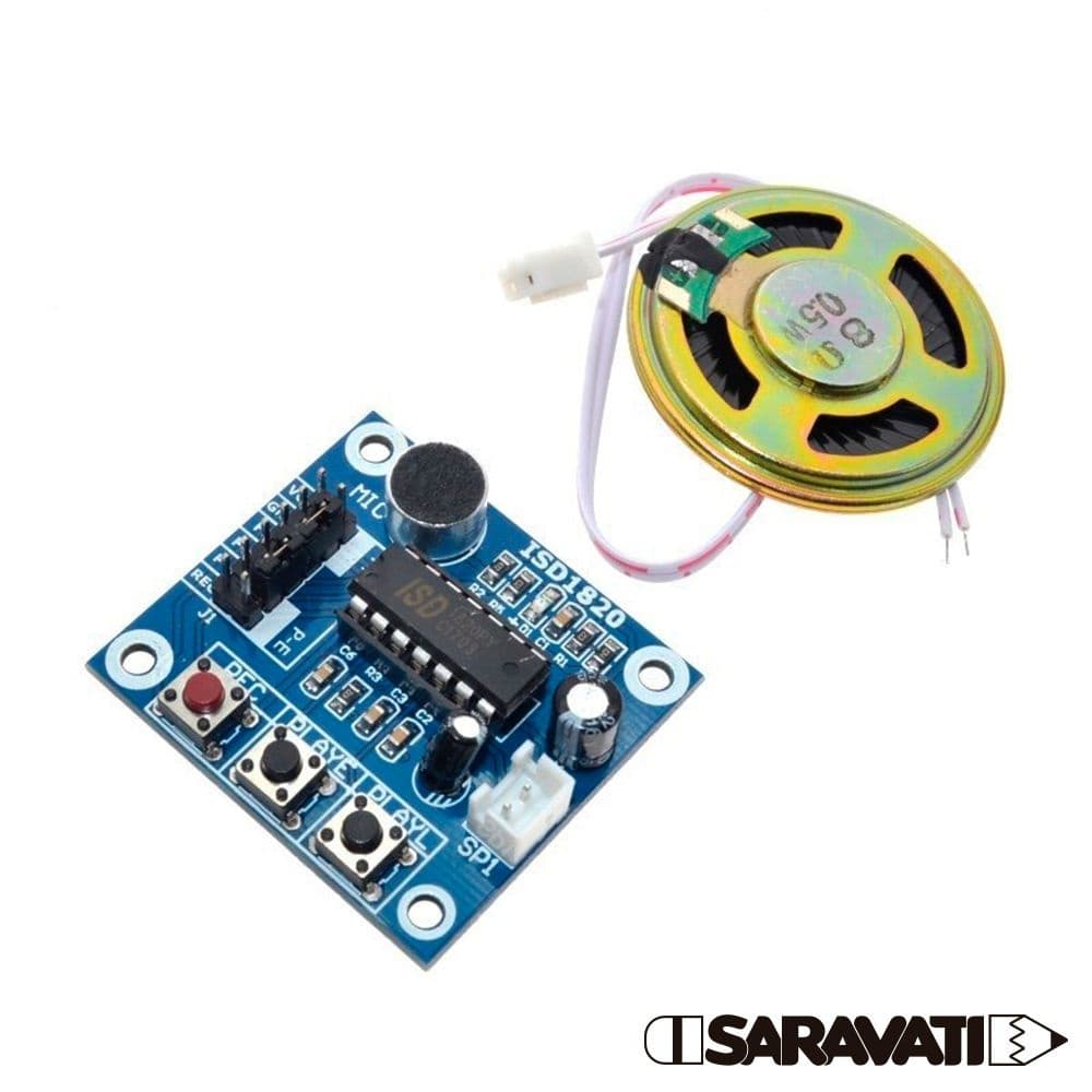 Módulo Gravador de Voz e Som Player ISD1820 com Alto Falante