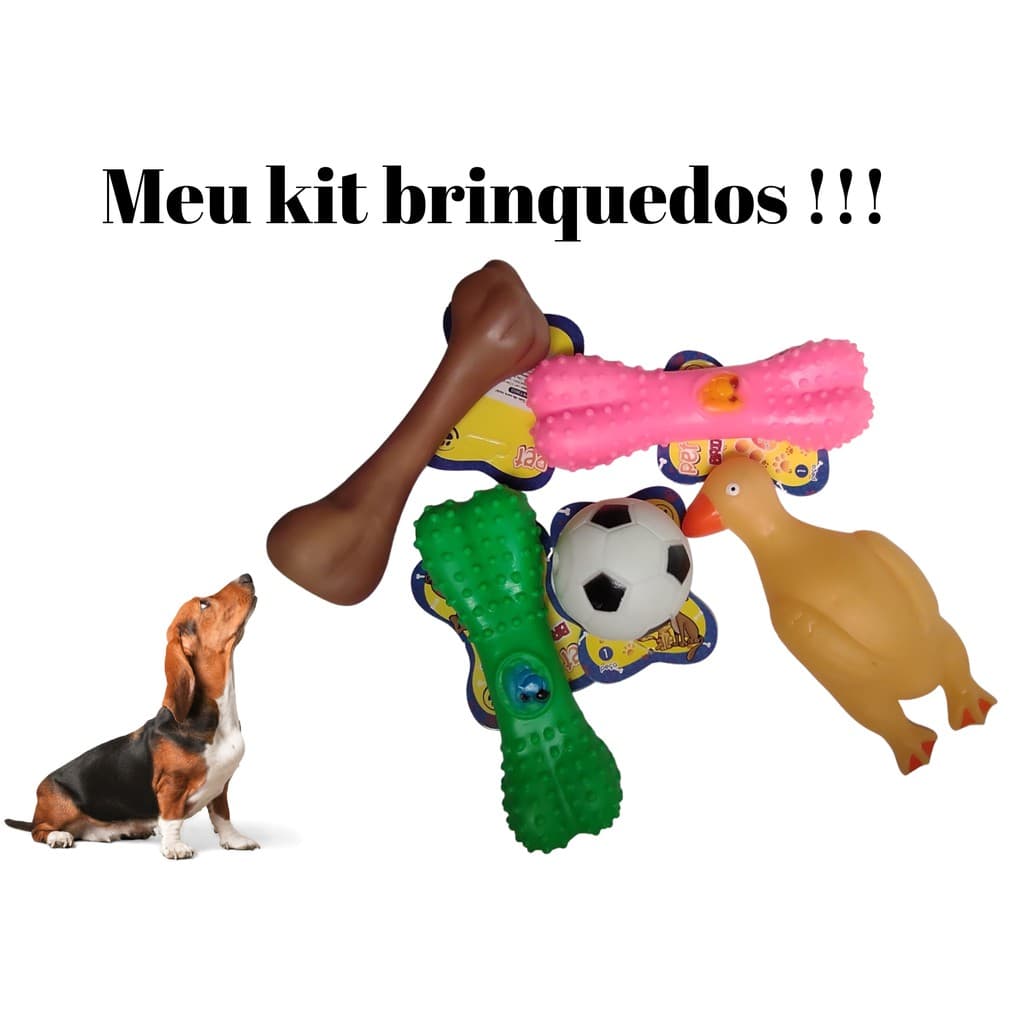 Kit 5 Mordedores Para Cachorro Incluso Frango - Brinquedos Sonoros, coisas para cachorros, filhotes, pets - brinquedo para cachorro, filhote, cães, animais - brinquedo de cachorros, caes - brinquedo pet - kit brinquedo cachorros