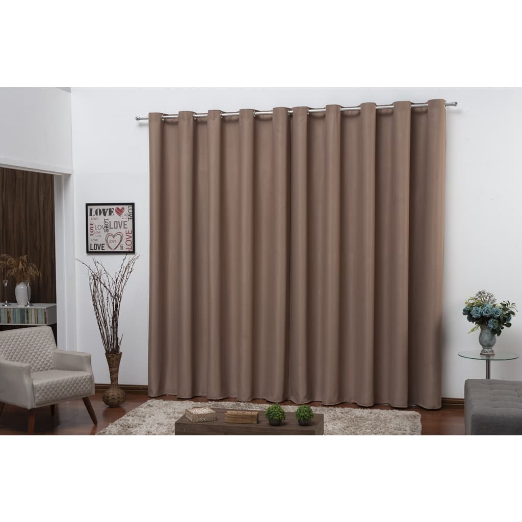 Cortina Blackout Em Tecido Corta Luz 8,00x2,80 Sala e Quarto