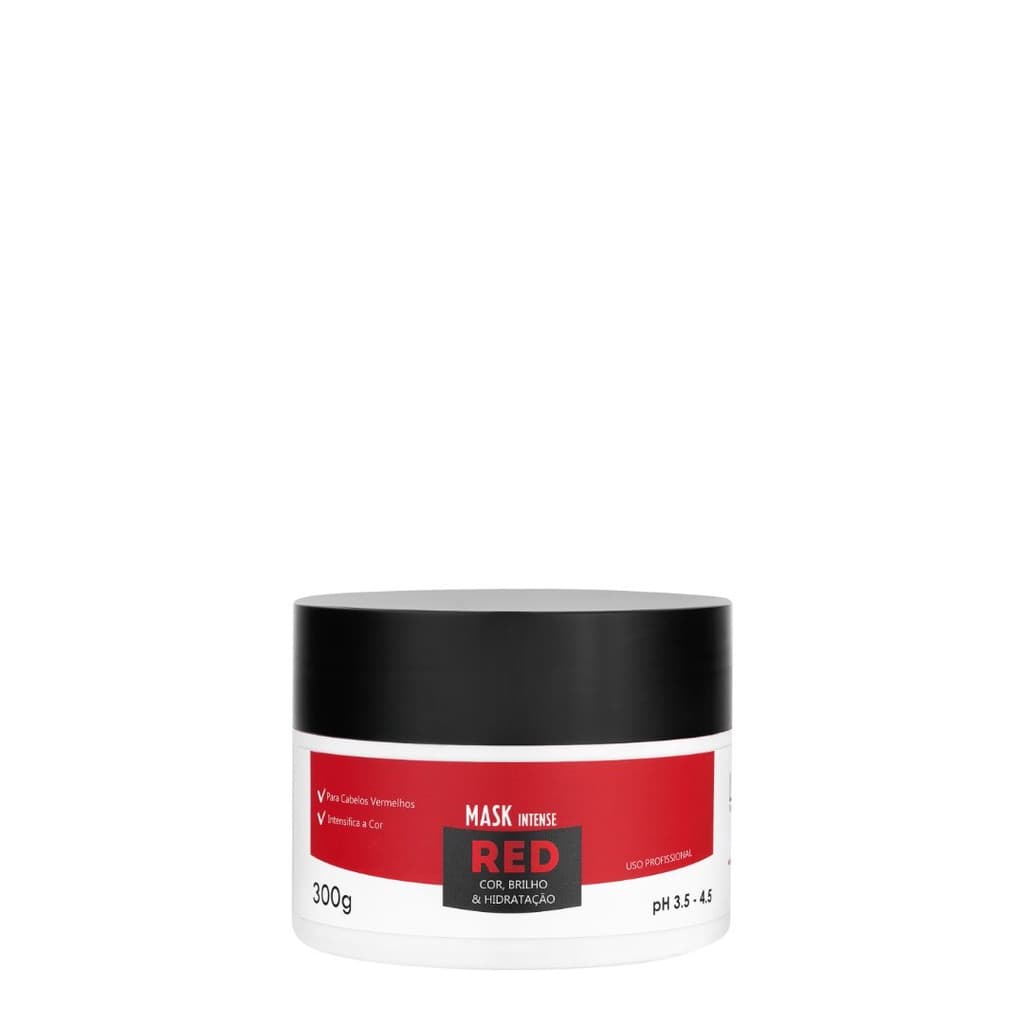 Máscara Tonalizante Vermelha Intense Red 300g - Revive a Cor e Hidrata