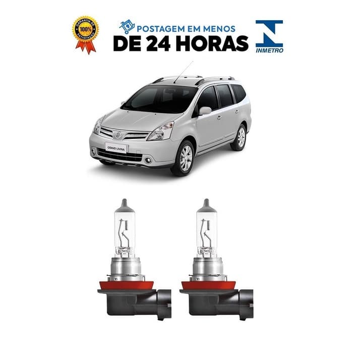 Par Lampada Farol de Milha Livina 2010 2011 2012 2013 2014 2015 H11