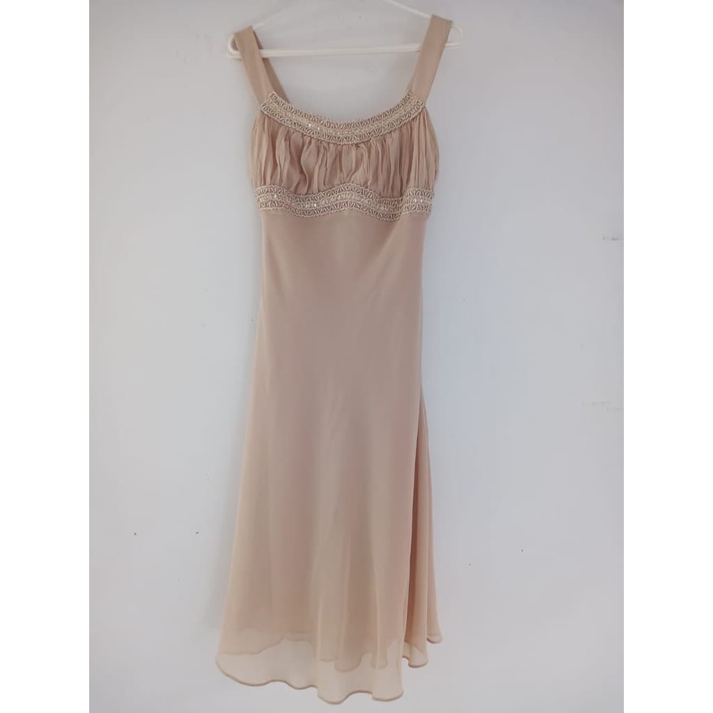 Vestido Nude- Festa - Feminino - Longo