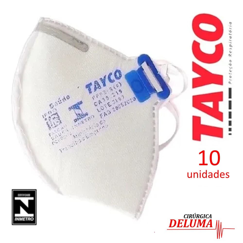 Mascara Respiratória Hospitalar N95 pff2 TAYCO 10 unidades