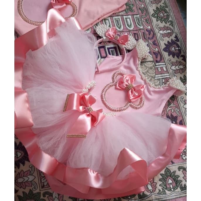 Conjunto Minie Rosa Super Luxo