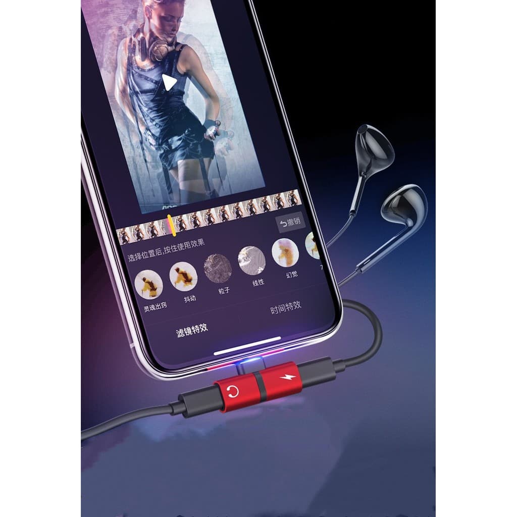 Divisor Lightning 2 Em 1 Fone Carregamento iPhone Splitter