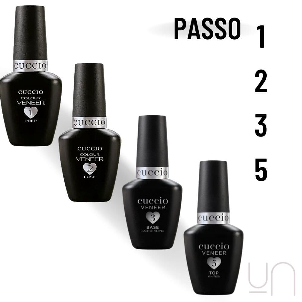 Kit Blindagem Cuccio Passos 1 2 3 E 5 Original Preparação E Selante Unha De Gel Fibra Profissional