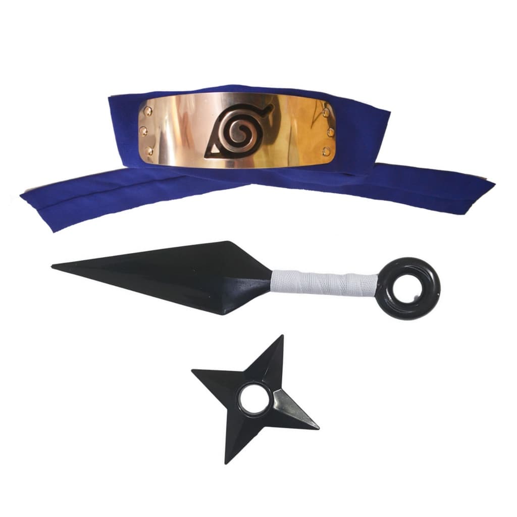 Kit Cosplay Sasuke Personalizado No Anime Naruto Shippuden Acompanhando Bandana do Naruto Vila da Folha Kunai Shuriken Produtos Cosplay Presente Geek Divertido Criativo