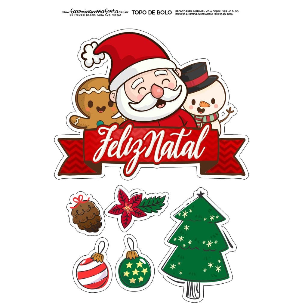 TOPO DE BOLO NATAL
