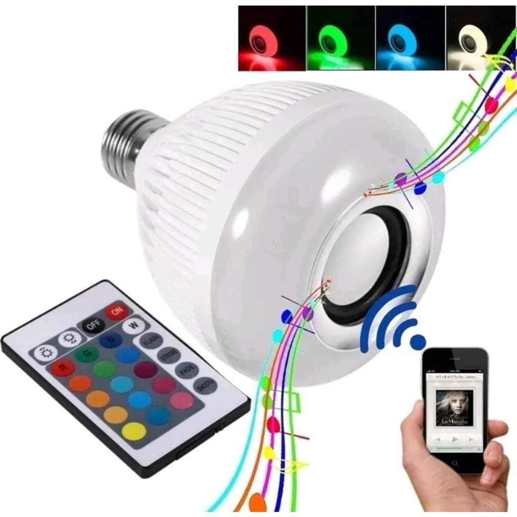 Lâmpada Bluetooth Led Musical animação