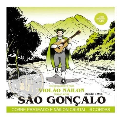 Encordoamento Violão Nylon Cristal Cordas São Gonçalo