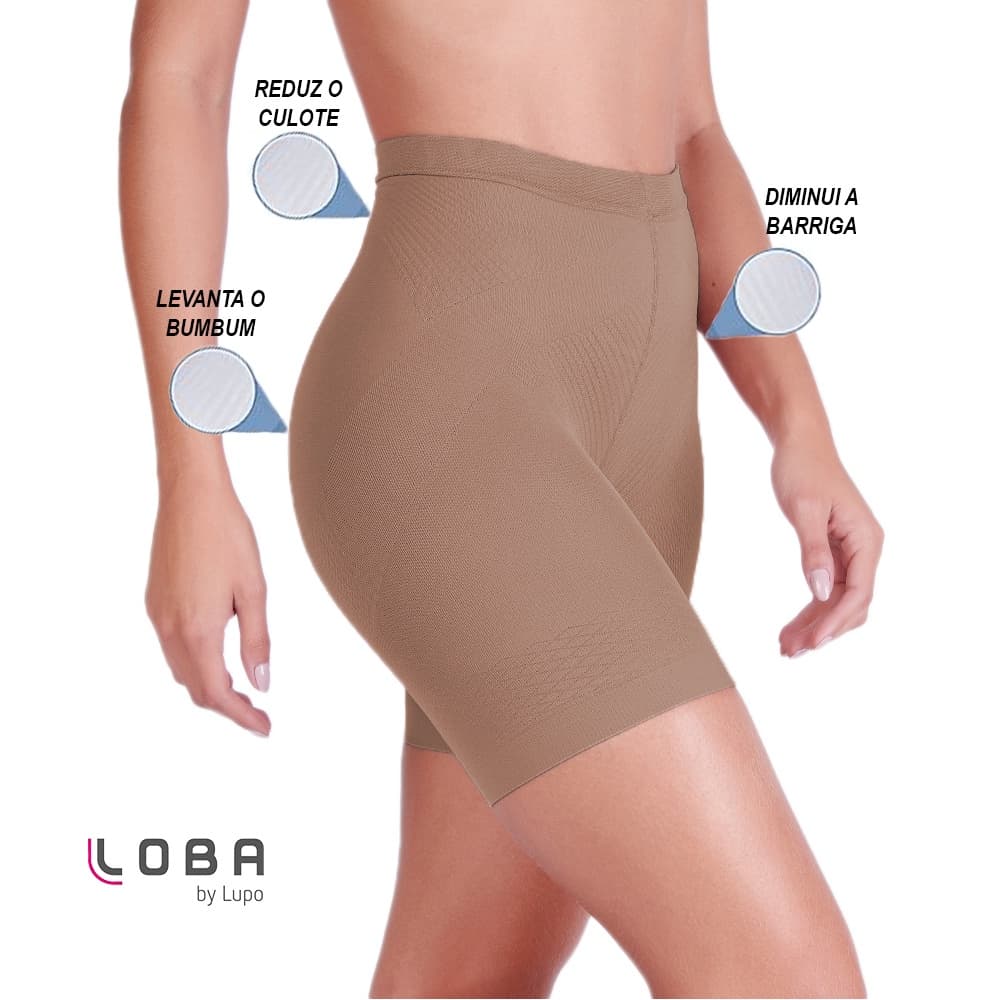 Cinta Short Modeladora Redutor Loba Lupo Up-Line Feminino Levanta Bumbum 05690-003