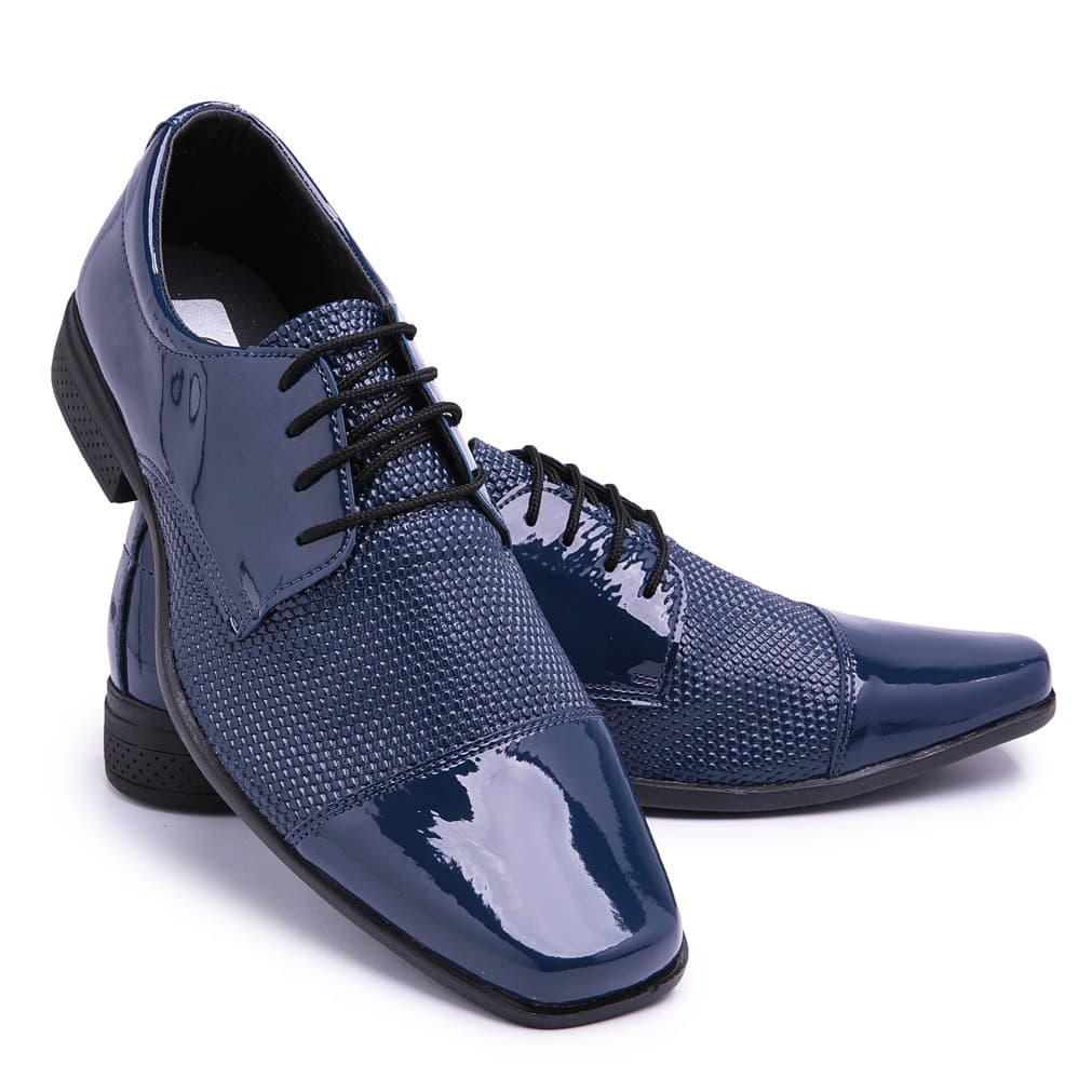 Sapato Social Masculino Casual Casamento Brilhante Diversas Cores 701