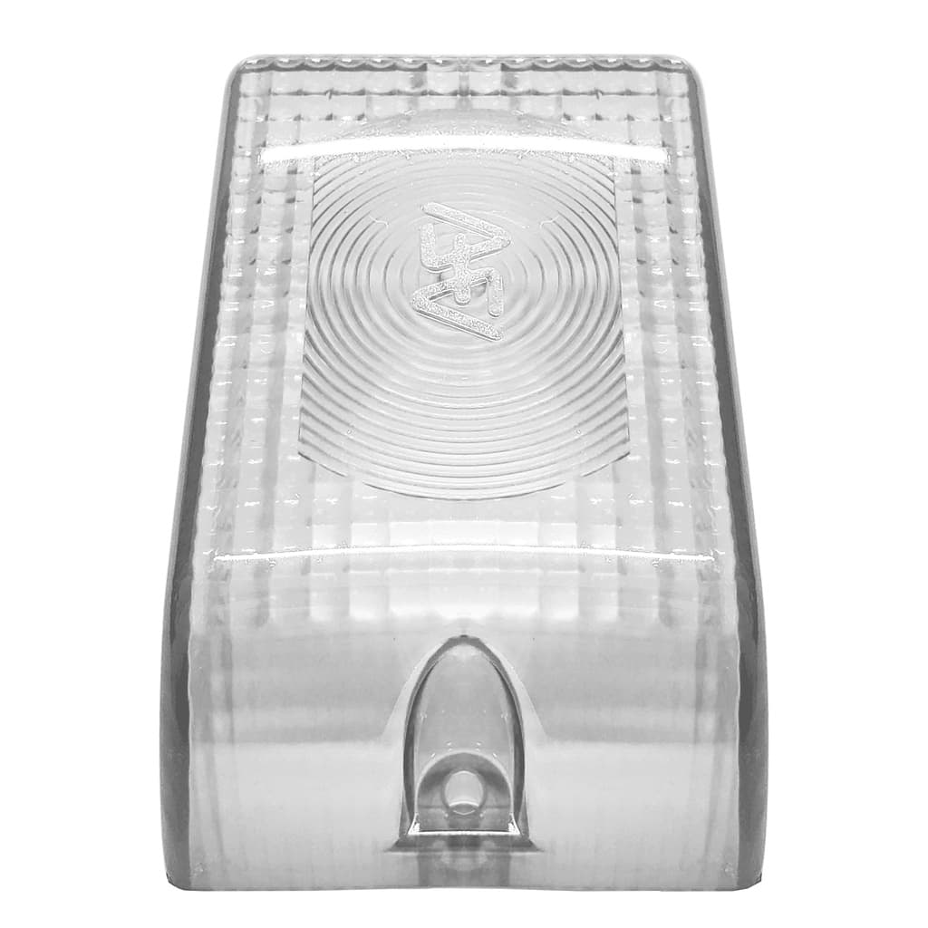 Lente Lanterna Lateral Retangular Arredondada Cristal