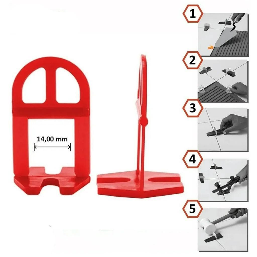 Nivelador De Piso Porcelanato Nivelar - Pacote 200 Clips SLIM