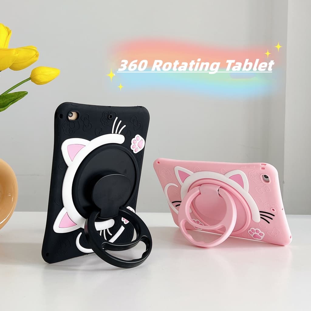 Para Samsung Galaxy Tab A7 10.4 " A7 Lite 8.7 " A 8.0 T290 360 Rotativo Tablet Suporte Giratório Invólucro Cola Macia À