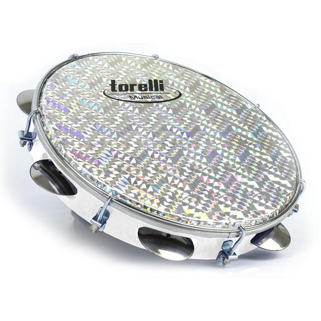 Pandeiro Injetado 10 – Pele Holográfica Torelli TP 308 Branco